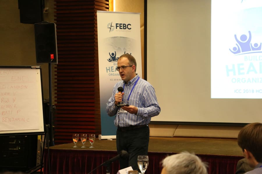 Feba UK CEO Bob Chambers at the ICC in Hong Kong 2018 