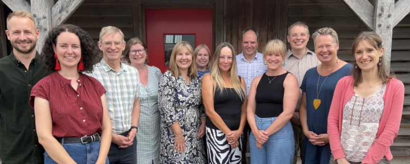 The Feba staff team standing outside the UK office.