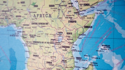 A map of Africa focused on the Northeast of the continent.