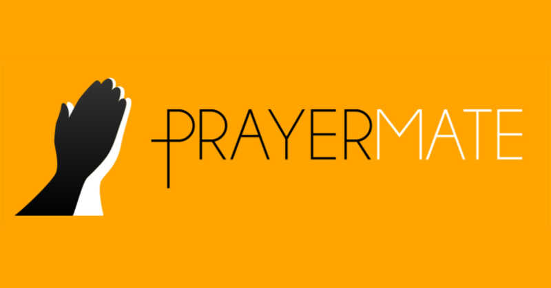 The Prayer Mate logo - an icon of hands together in prayer.