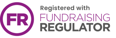 Registered with Fundraising Regulator logo.